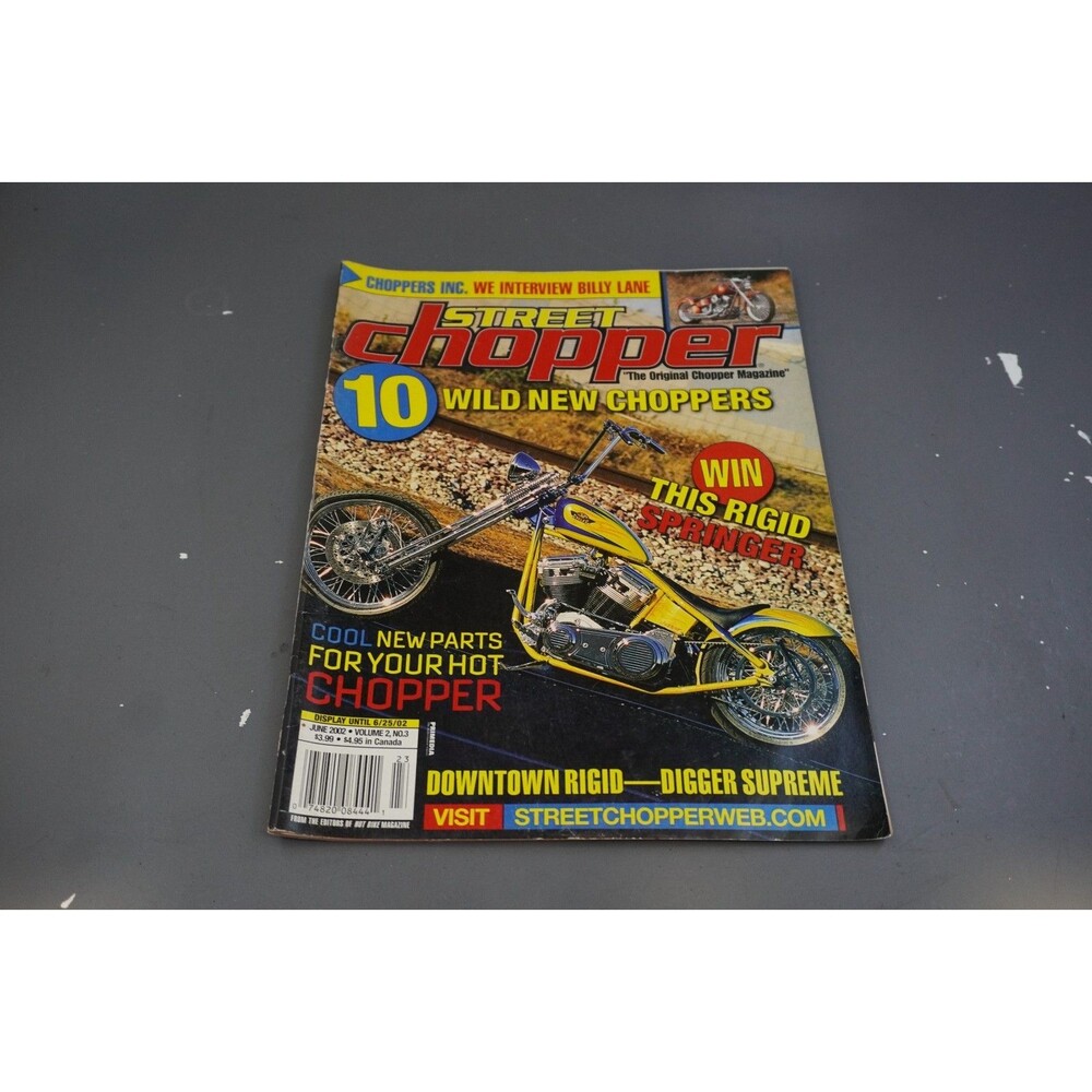 Street Chopper Magazine June 2002 Billy Lane Interview 10 Wild New Choppers Vtg